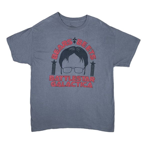 Ripple Junction The Office Dwight Bears Beets Battlestar Galactica Crew Neck Tee - Picture 1 of 3
